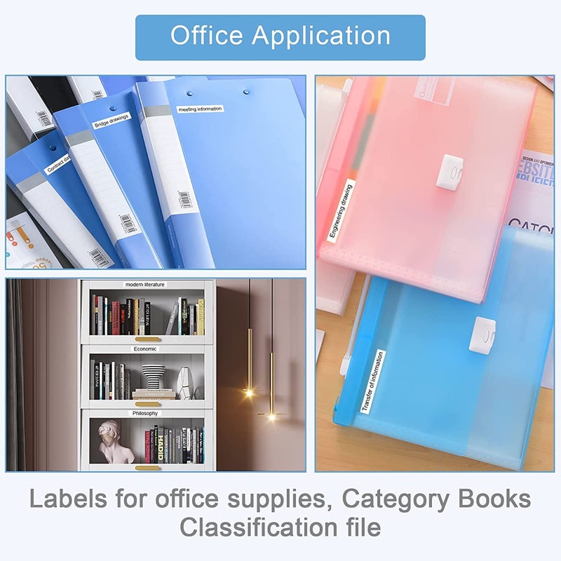 Absonic Tz-221 9mm 0.35" Label Maker Tape Compatible for Brother Tze-221 9mm 0.35" Laminated Black on White P Touch Tz Tze Label Tape 3/8" Work for Ptouch PTH100 PTH110 PTD600 PTD400 PTD210, 4-Pack - Image 5